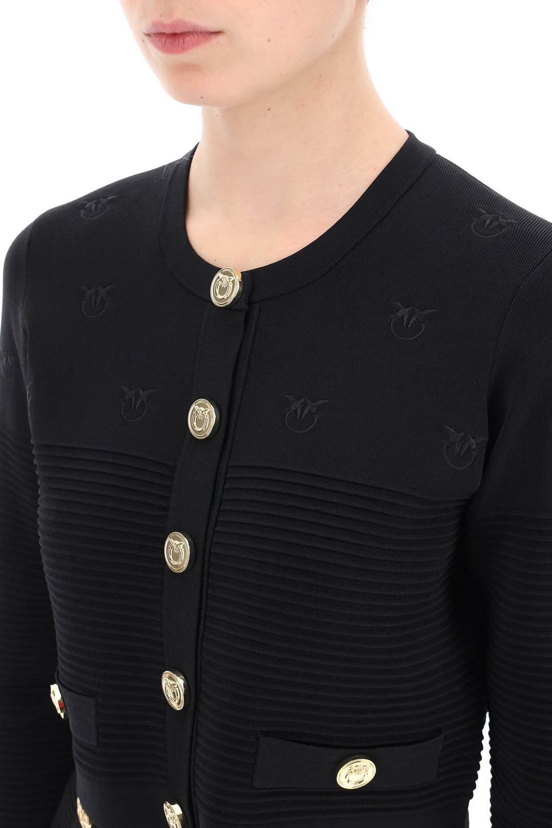 Ciliegio Cardigan With Love Birds Detailing - Pinko - Women