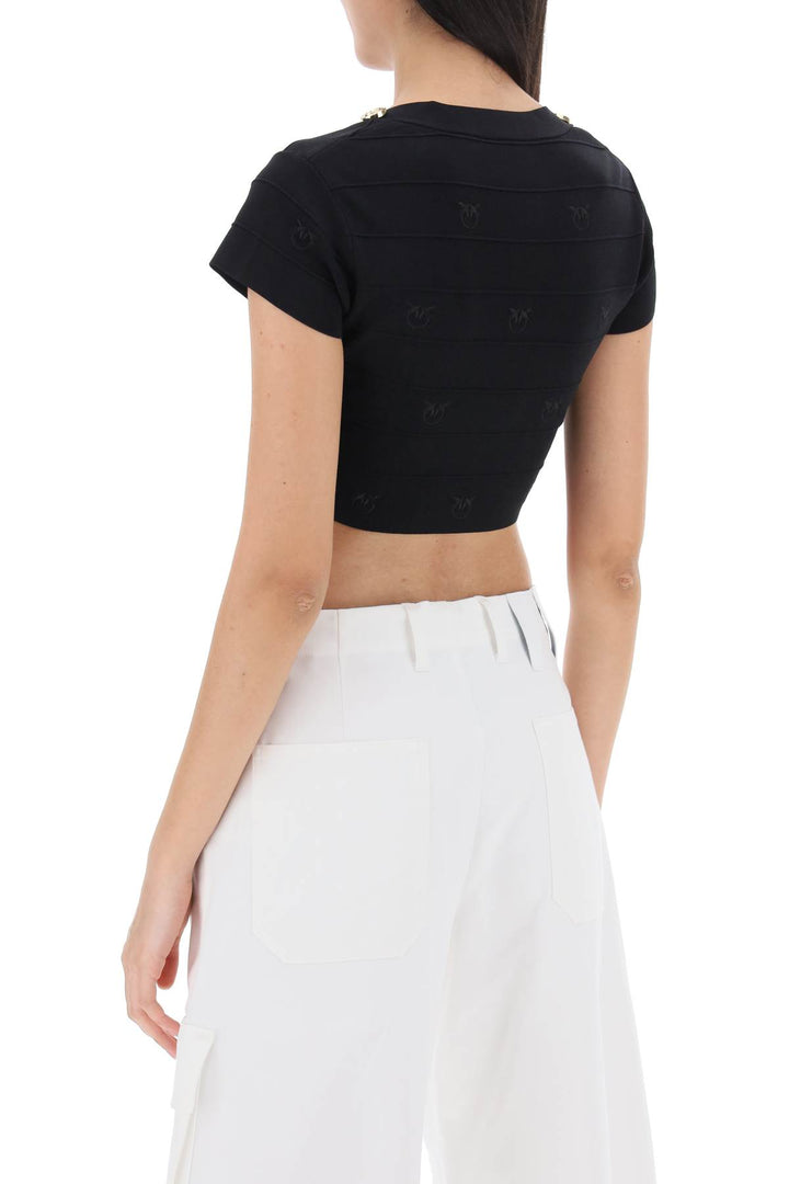 Hoodia Knitted Crop Top - Pinko - Women