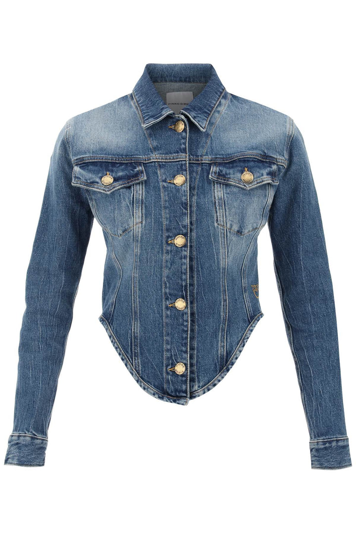 Benaco Shaped Denim Jacket - Pinko - Women