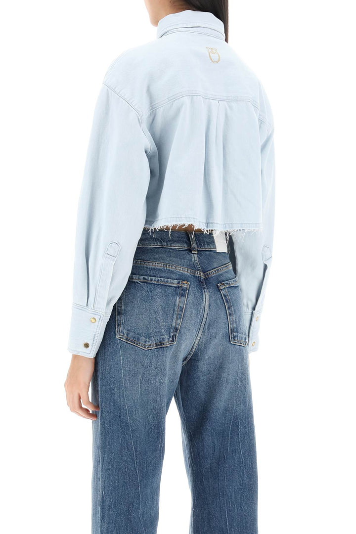 Pergusa Cropped Denim Shirt - Pinko - Women