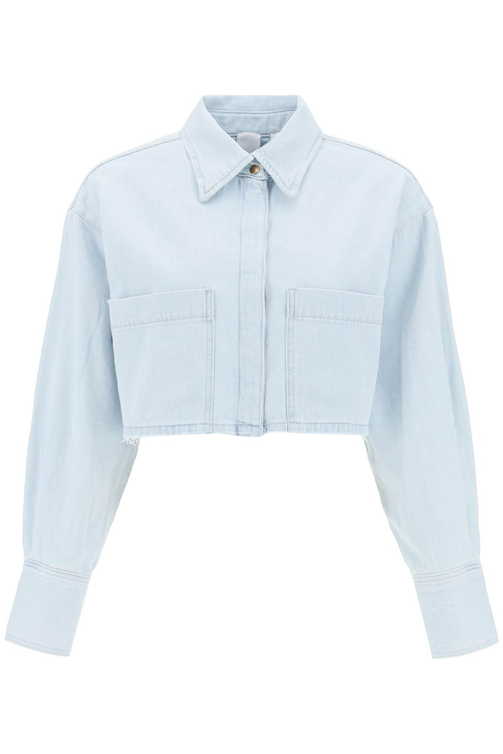 Pergusa Cropped Denim Shirt - Pinko - Women