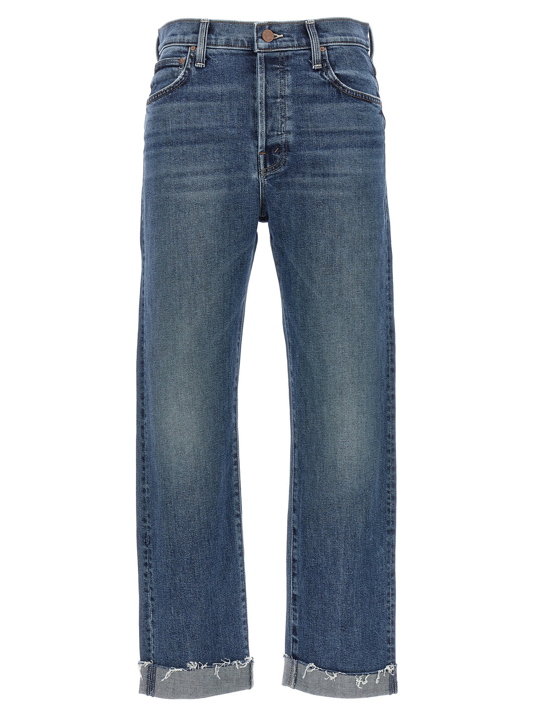 The Scrapper Cuff Ankle Fray Jeans Blue