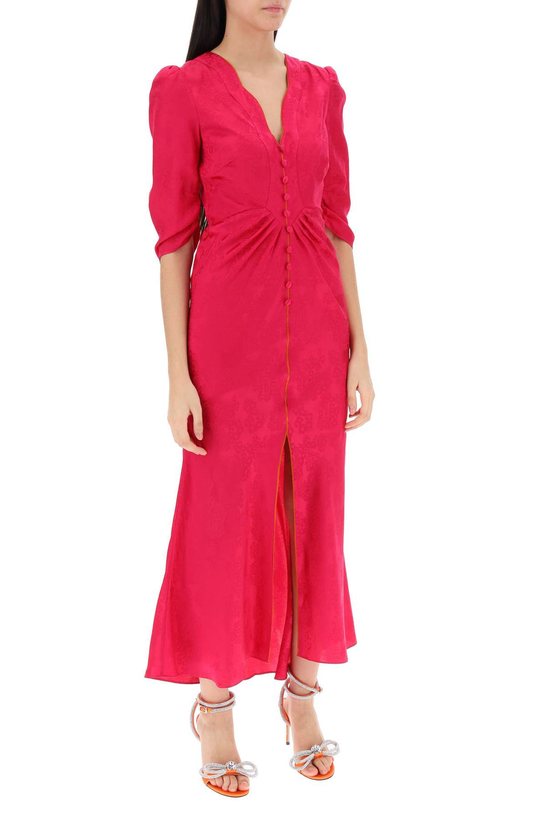 Mitsu Maxi Dress In Jacquard Satin - Saloni - Women