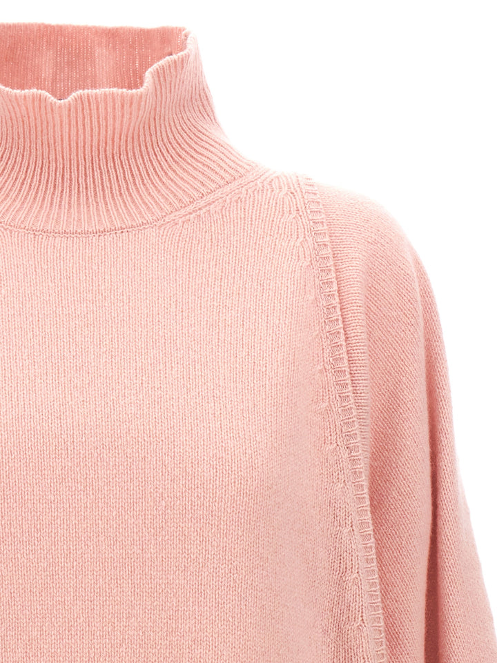 Fringed Hem Sweater Sweater, Cardigans Pink