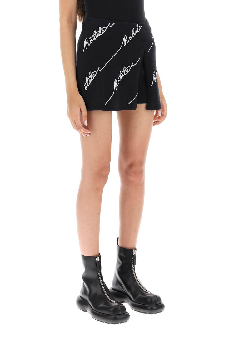 Sequined Logo Knit Skort - Rotate - Women