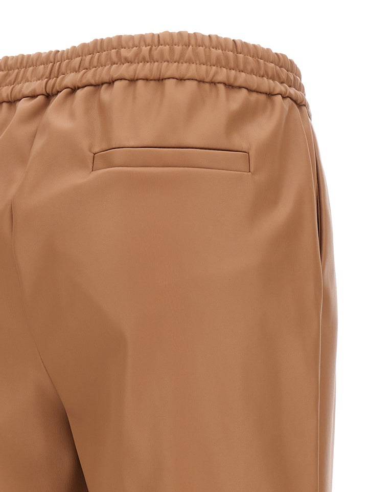 Eco Leather Pants Beige