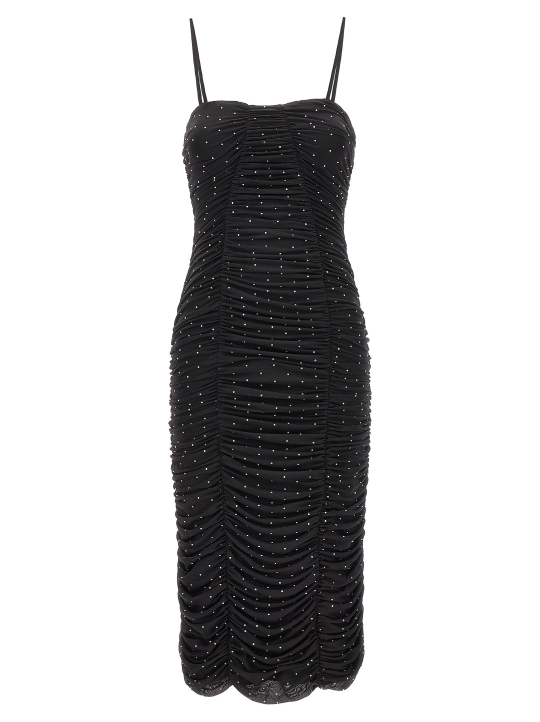 Mesh Midi Dresses Black