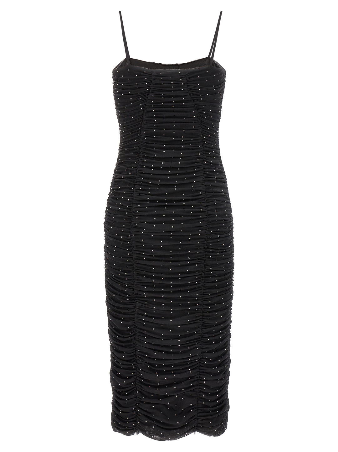 Mesh Midi Dresses Black