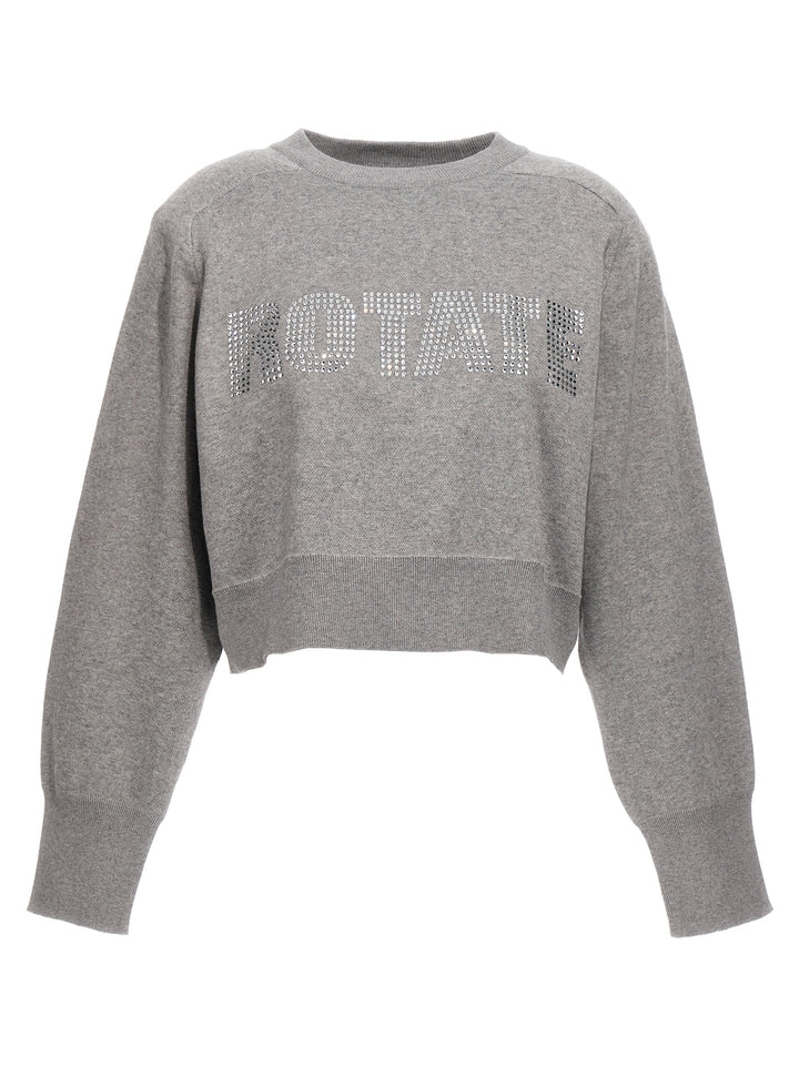 Firm Knit Cropped Sweater, Cardigans Gray