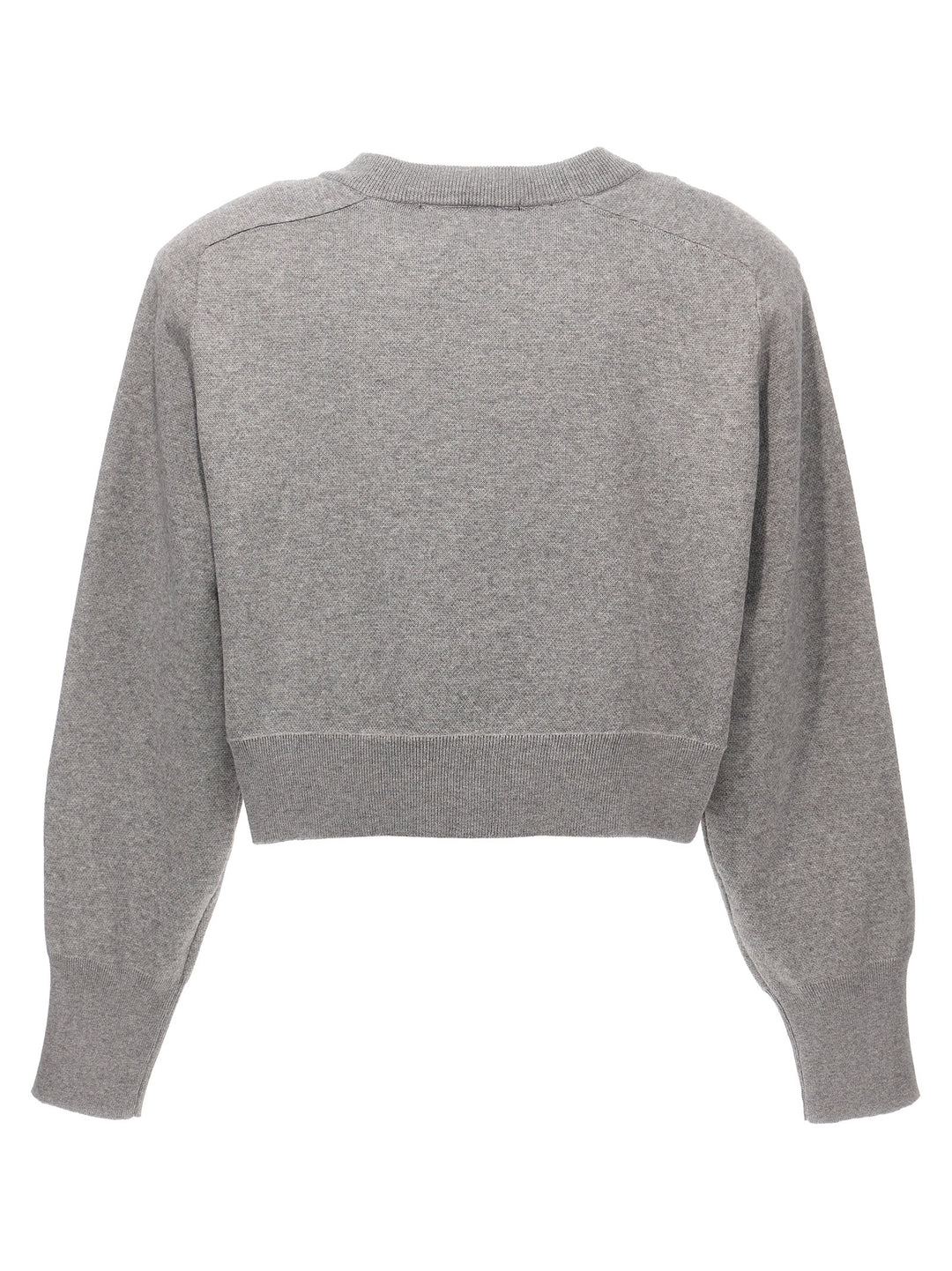 Firm Knit Cropped Sweater, Cardigans Gray