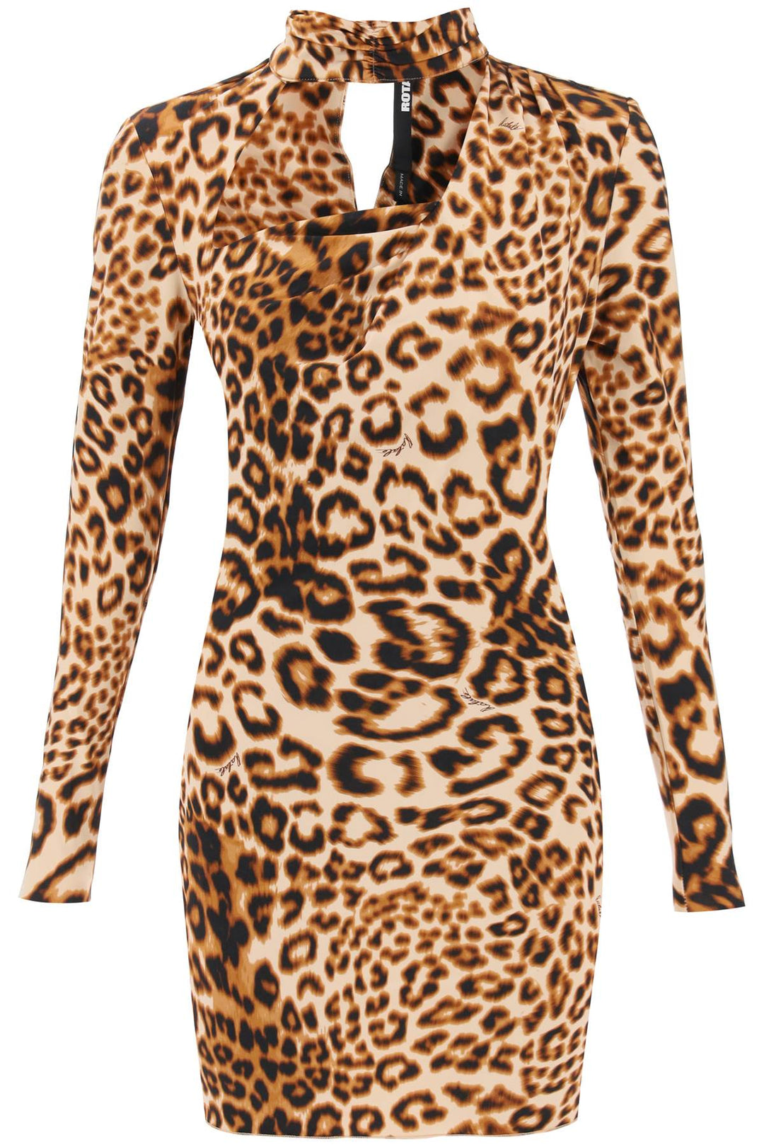 Leopard Printed Jersey Mini Dress - Rotate - Women