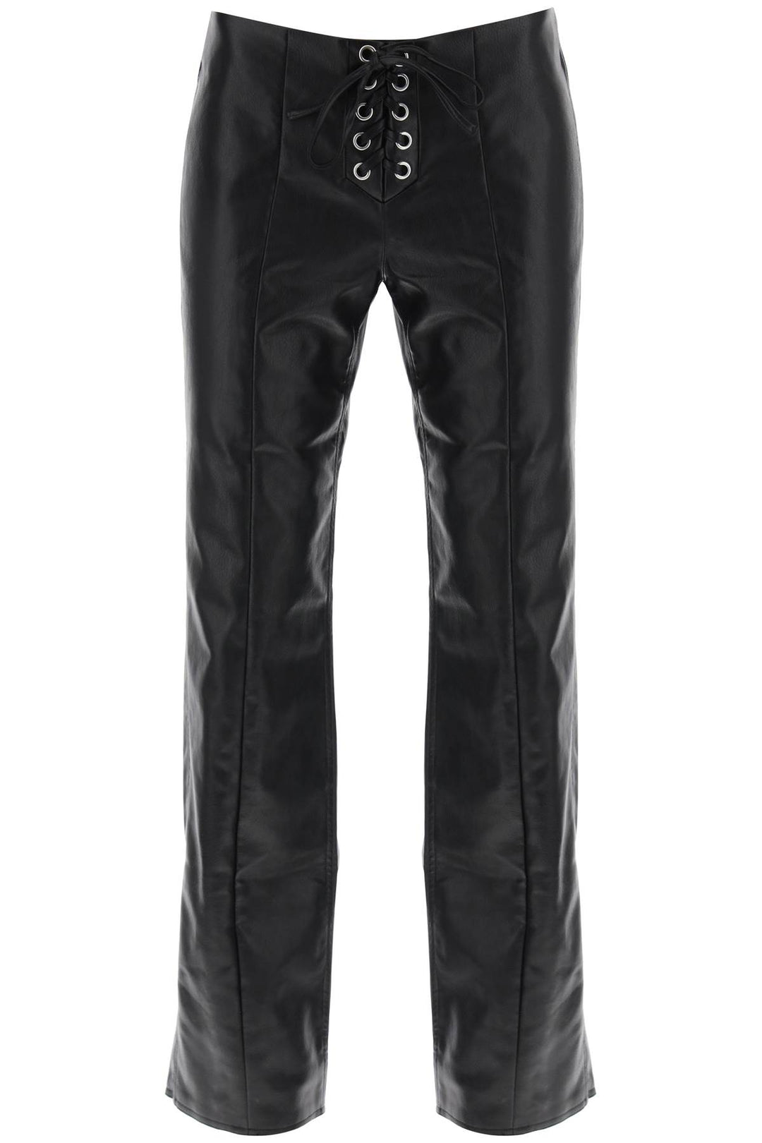 Straight Cut Pants In Faux Leather - Rotate - Women