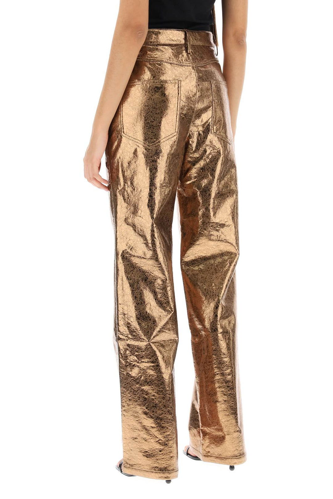 Textured Laminated Pants - Rotate - Women