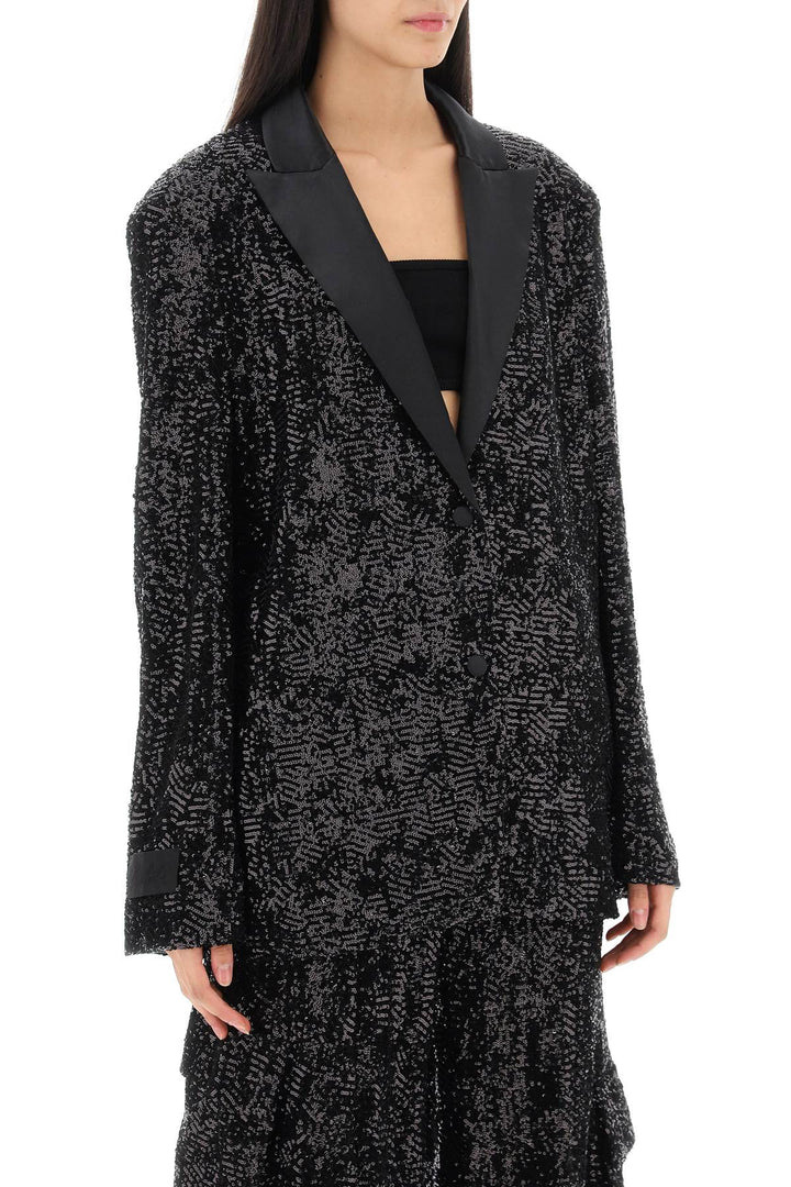 Oversized Sequin Studded Blazer - Rotate - Women