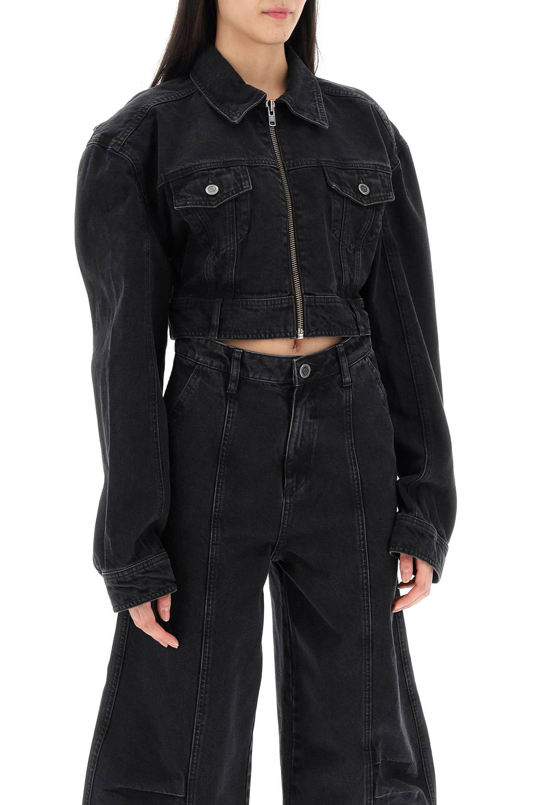 Cropped Denim Jacket - Rotate - Women