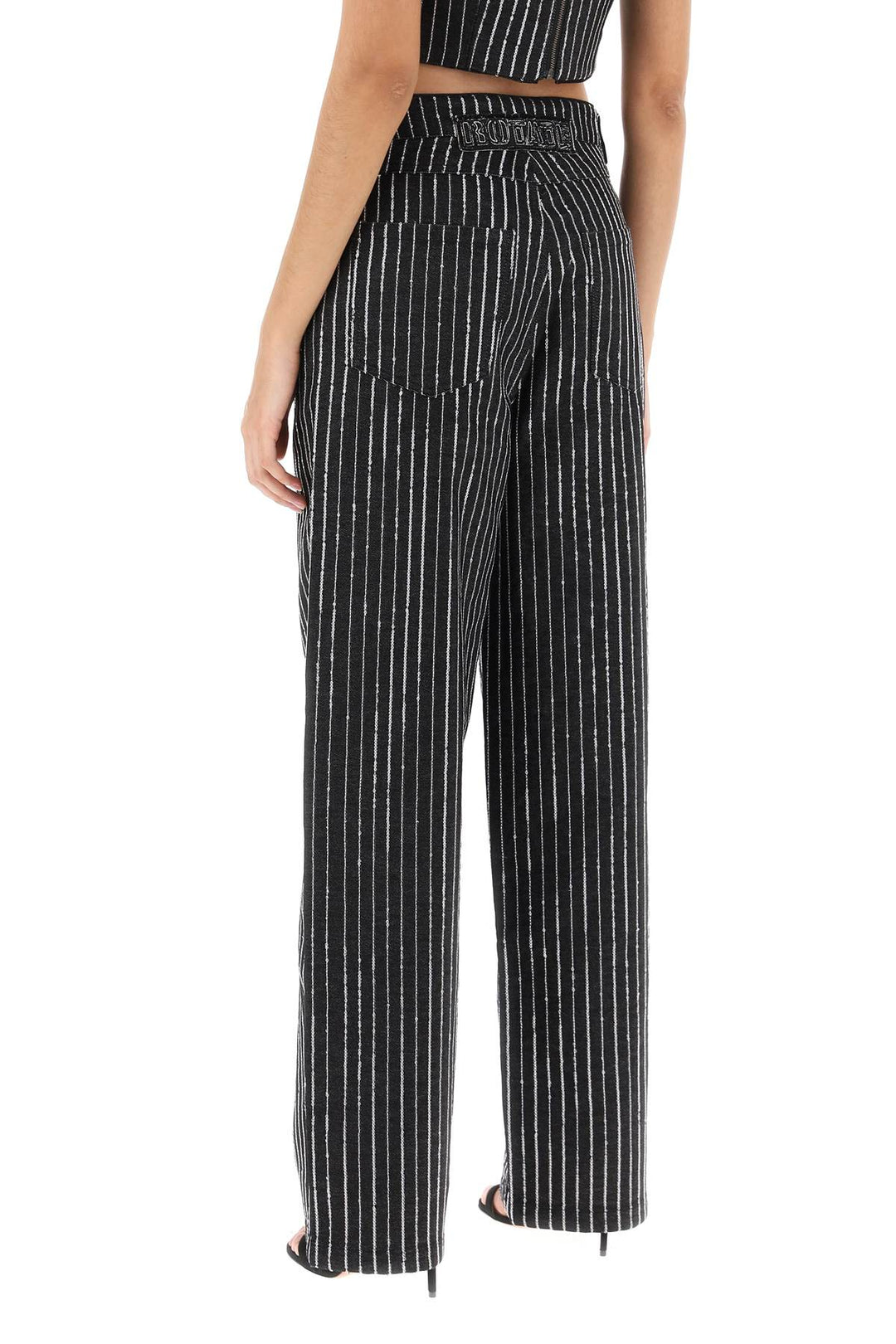 Jeans With Sequined Stripes - Rotate - Women