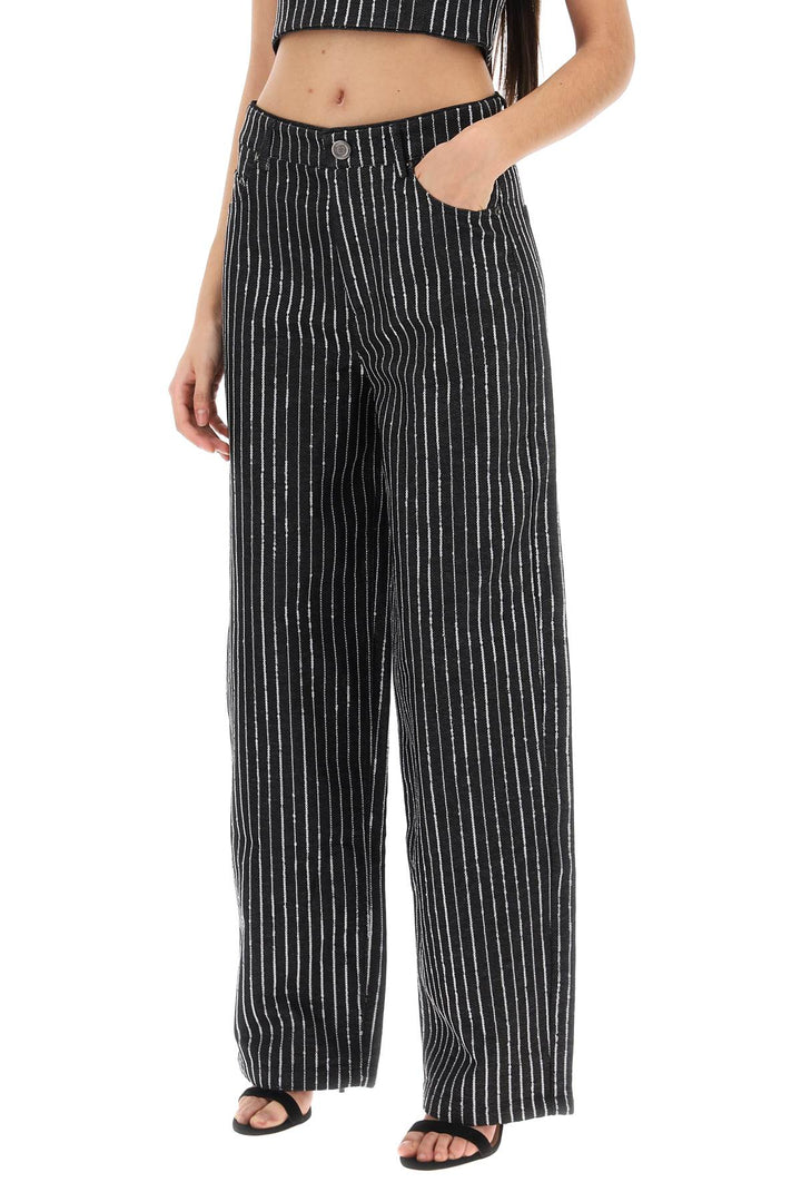 Jeans With Sequined Stripes - Rotate - Women