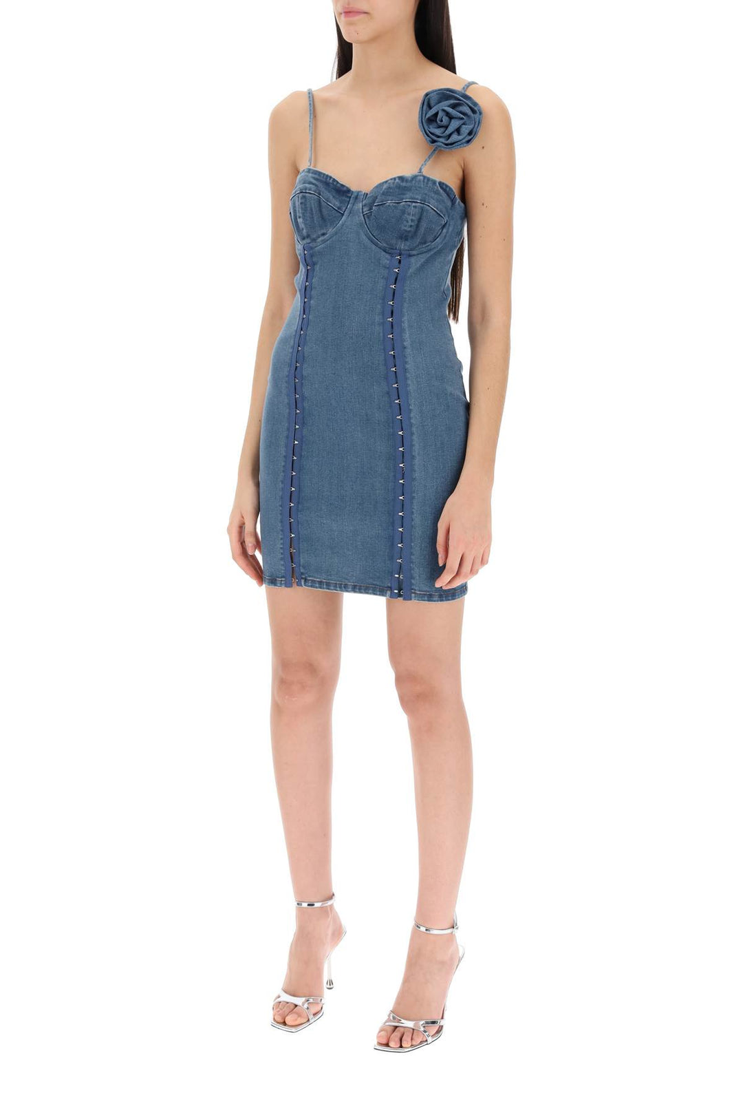 Stretch Denim Bustier Mini Dress - Rotate - Women