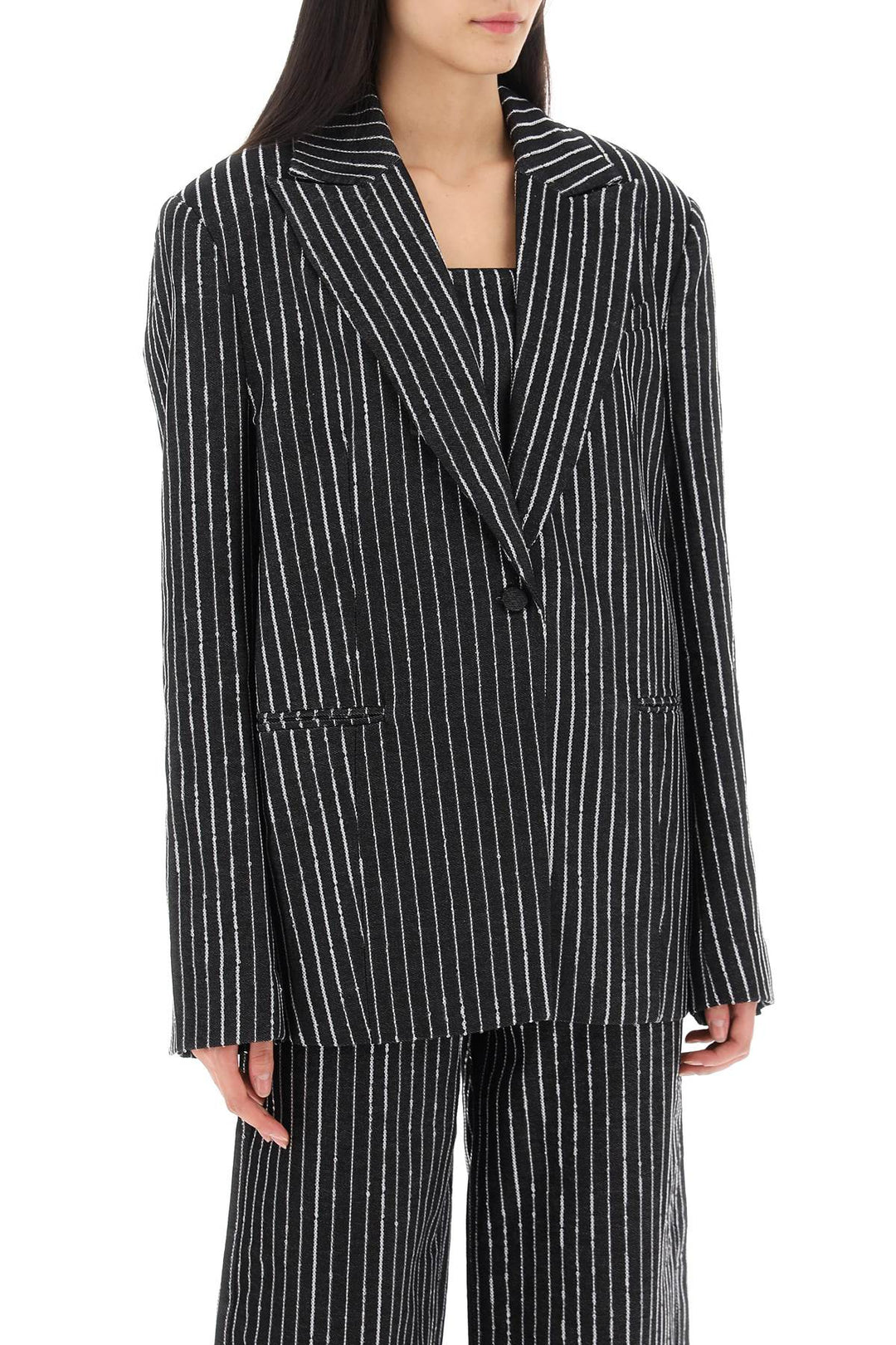 Blazer With Sequined Stripes - Rotate - Women