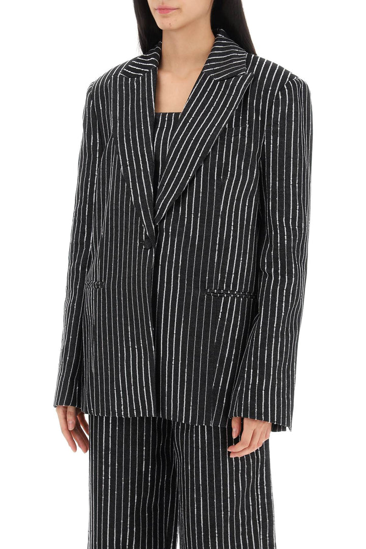 Blazer With Sequined Stripes - Rotate - Women