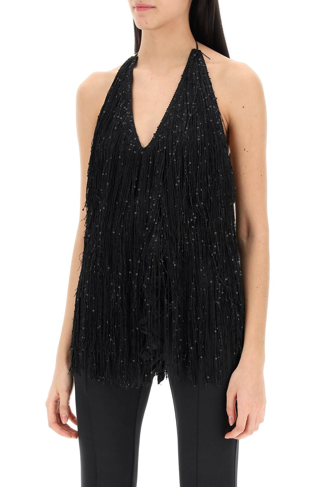 Sequined Fringed Mini Dress - Rotate - Women