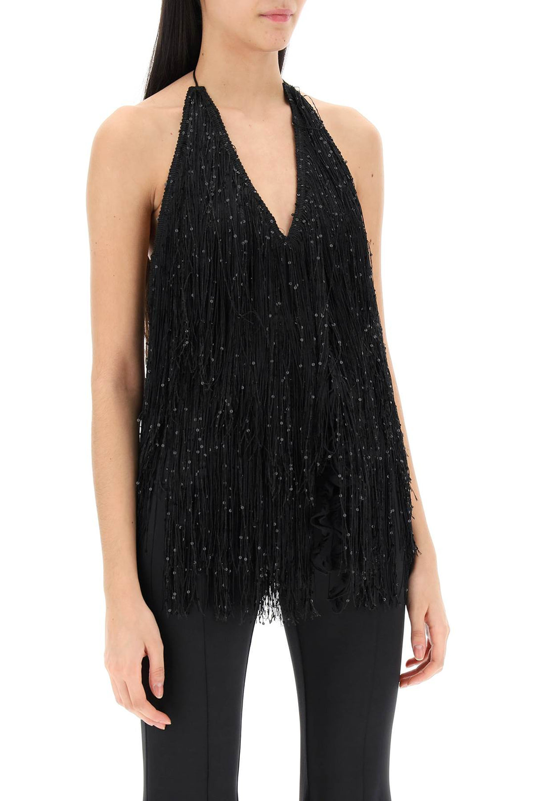 Sequined Fringed Mini Dress - Rotate - Women