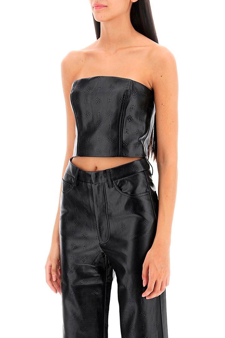 Faux Leather Cropped Top - Rotate - Women