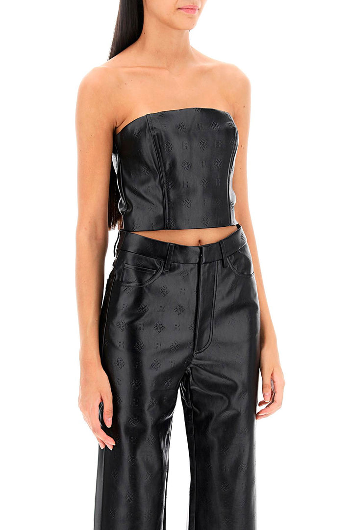 Faux Leather Cropped Top - Rotate - Women