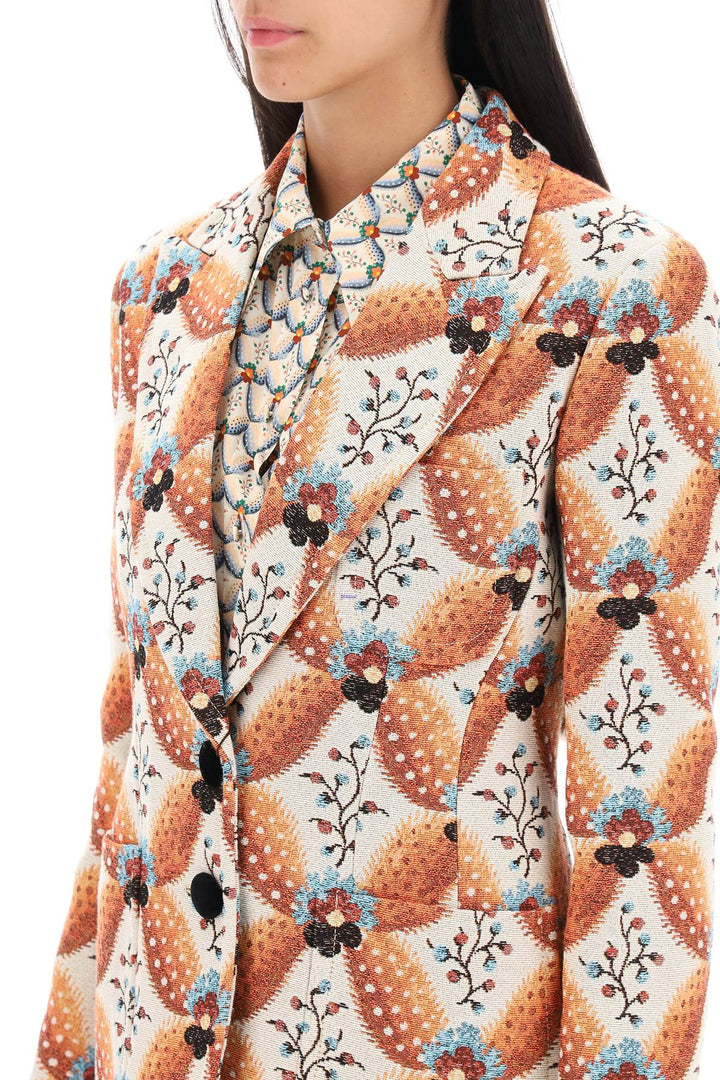 Jacquard Jacket With Floral Motif - Etro - Women