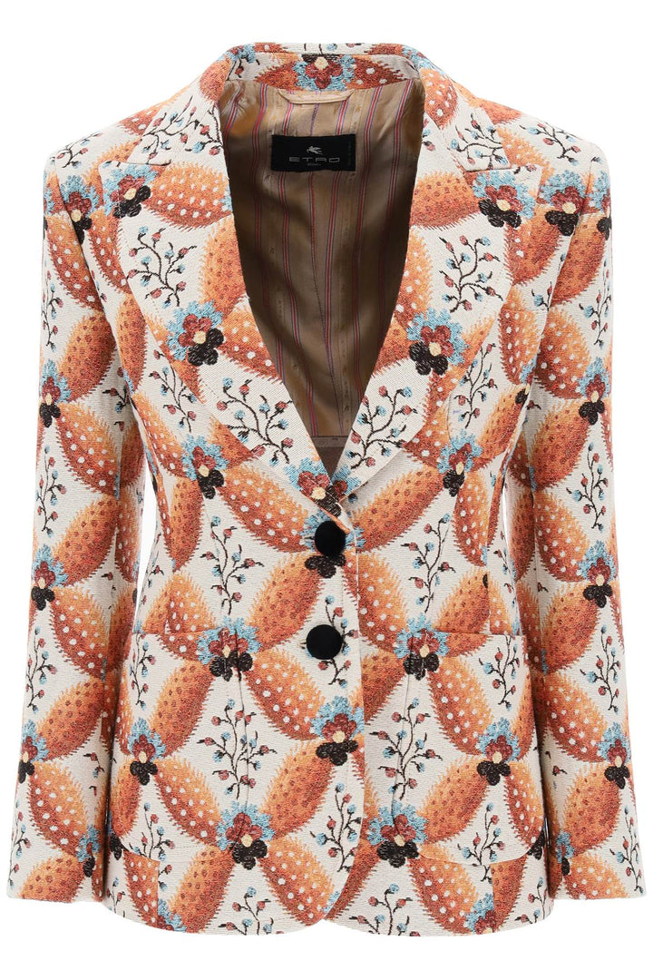 Jacquard Jacket With Floral Motif - Etro - Women