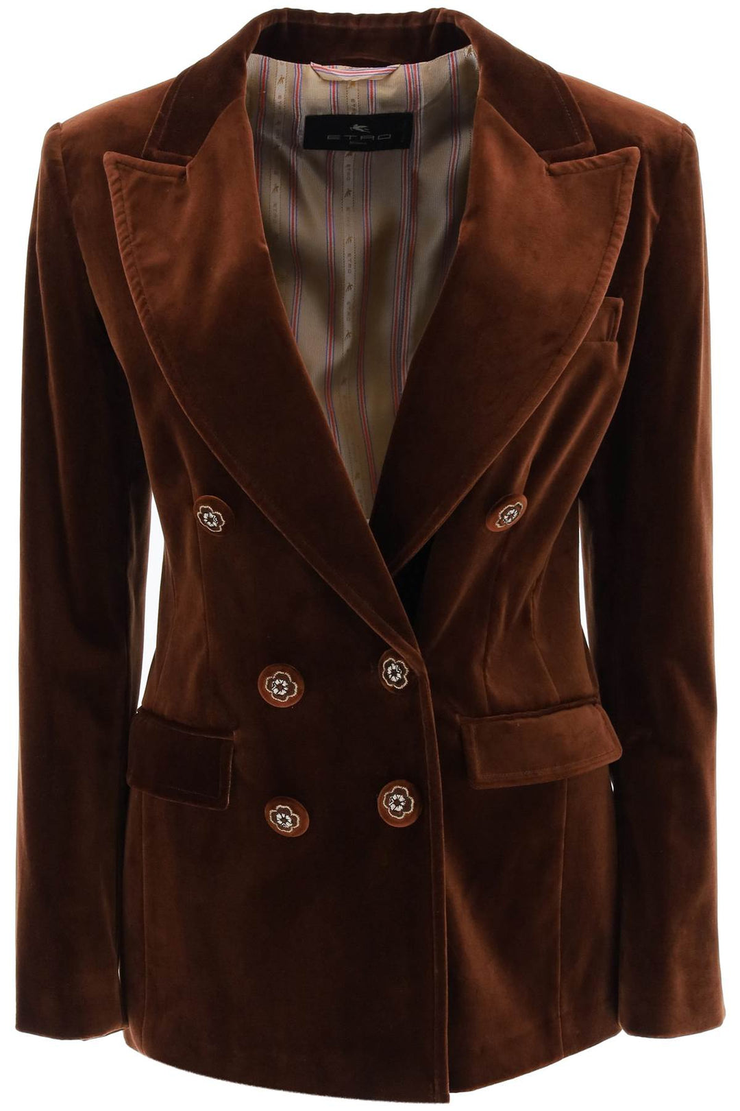 Double Breasted Velvet Jacket - Etro - Women