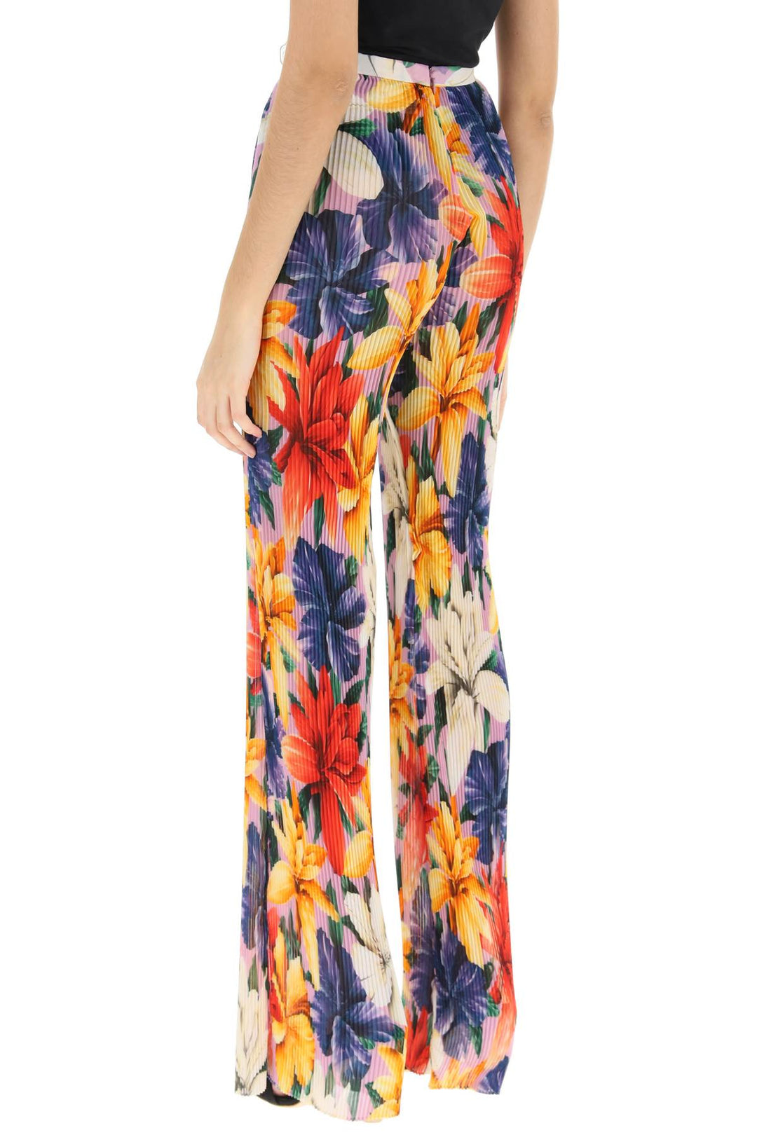 Floral Pleated Chiffon Pants - Etro - Women