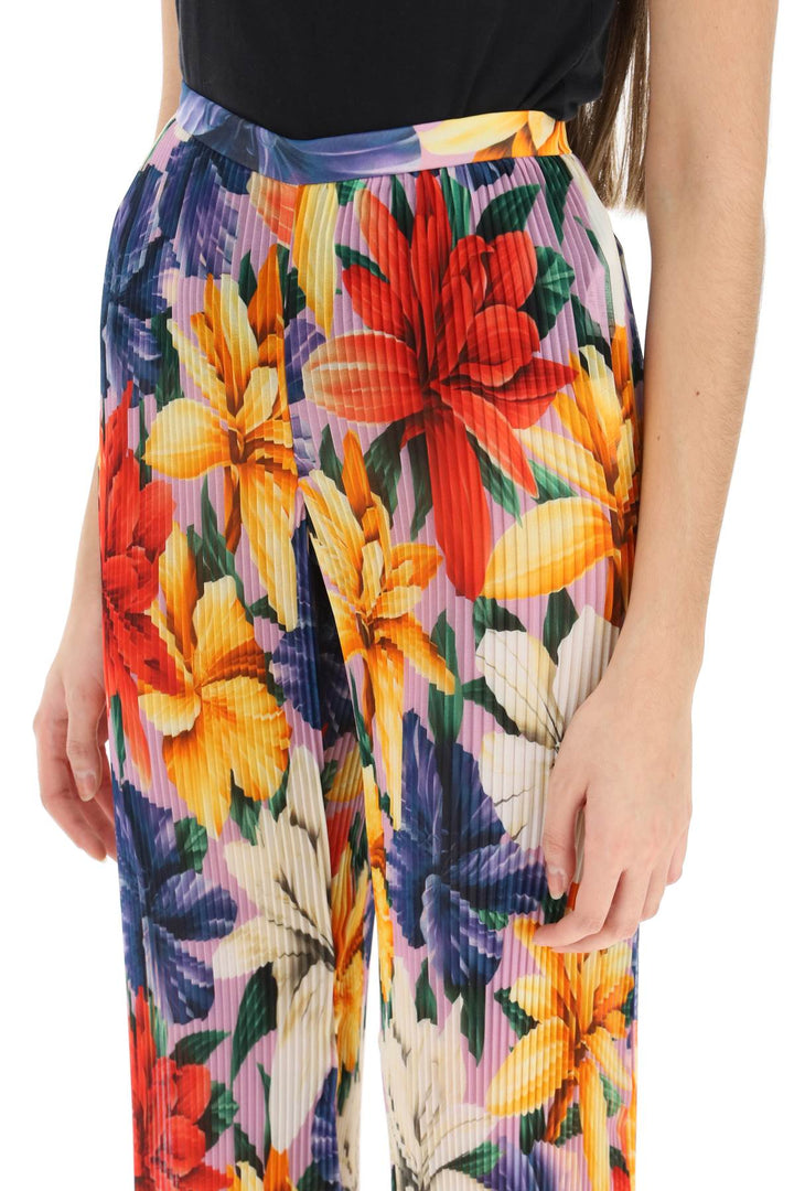 Floral Pleated Chiffon Pants - Etro - Women