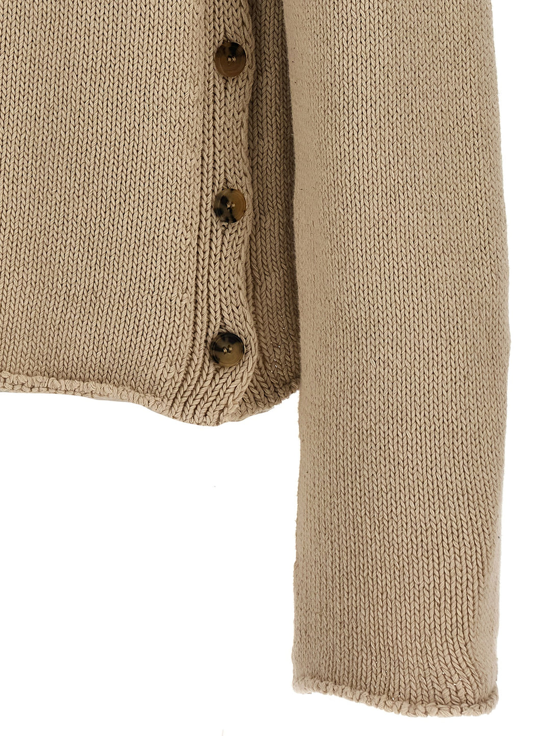 Side Opening Sweater Sweater, Cardigans Beige