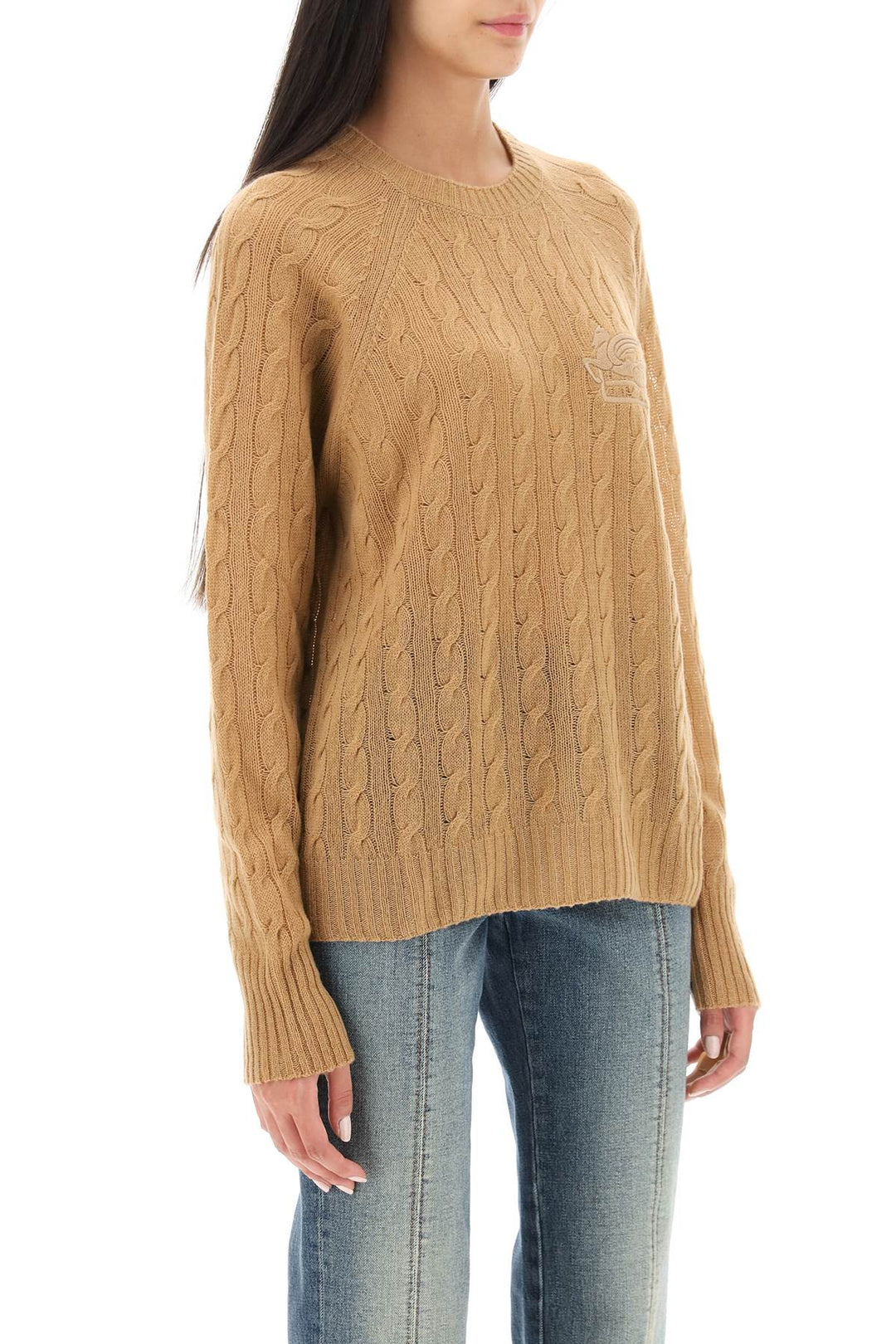 Cashmere Sweater With Pegasus Embroidery - Etro - Women