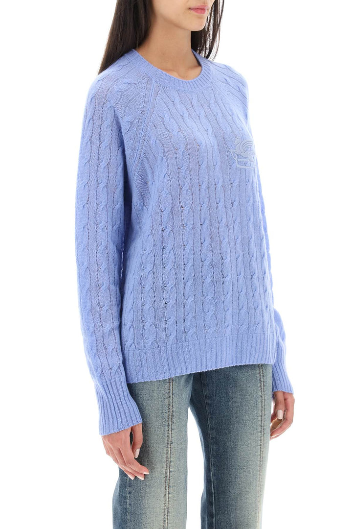 Cashmere Sweater With Pegasus Embroidery - Etro - Women