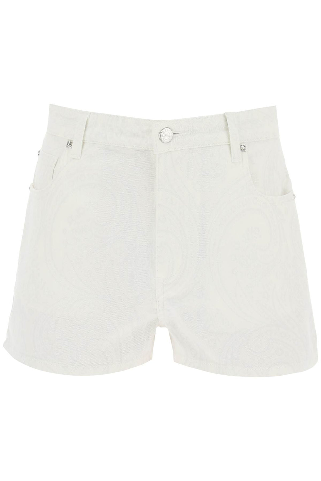 Paisley Denim Shorts - Etro - Women