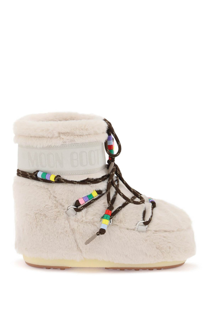 Icon Low Faux Fur Beads After Ski Boots - Moon Boot - Women