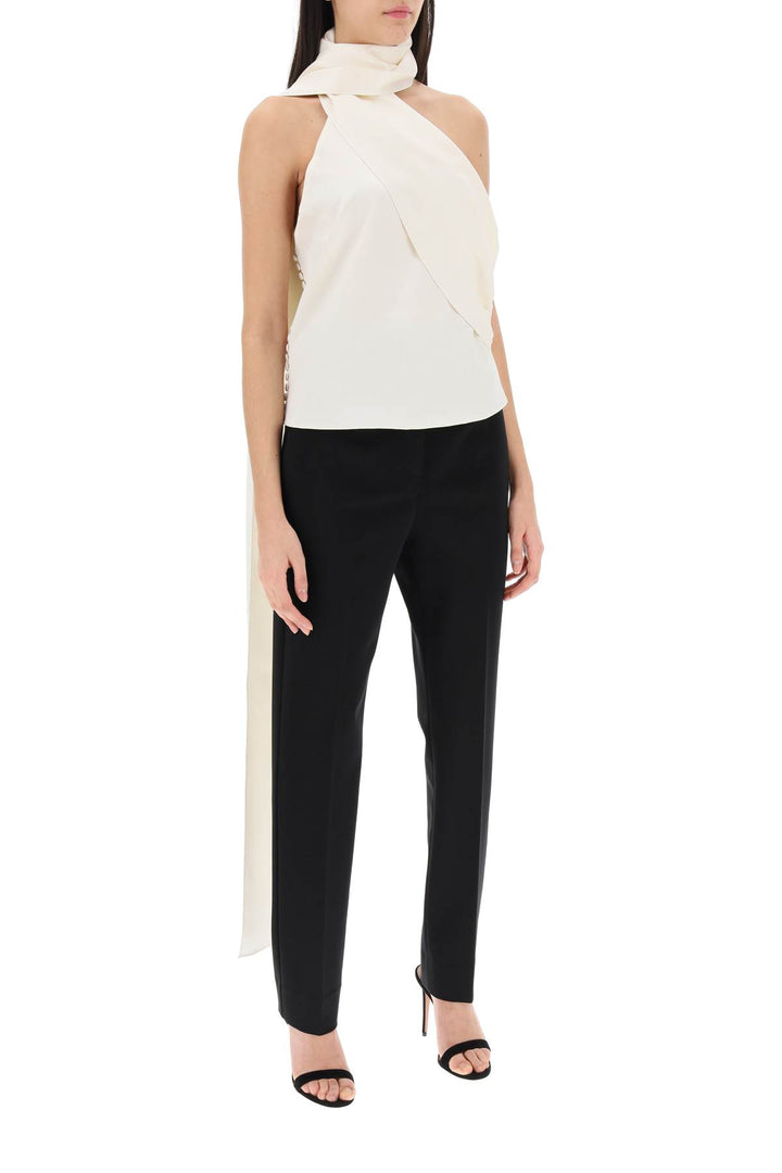 Silk Wrap Neck Top - Magda Butrym - Women