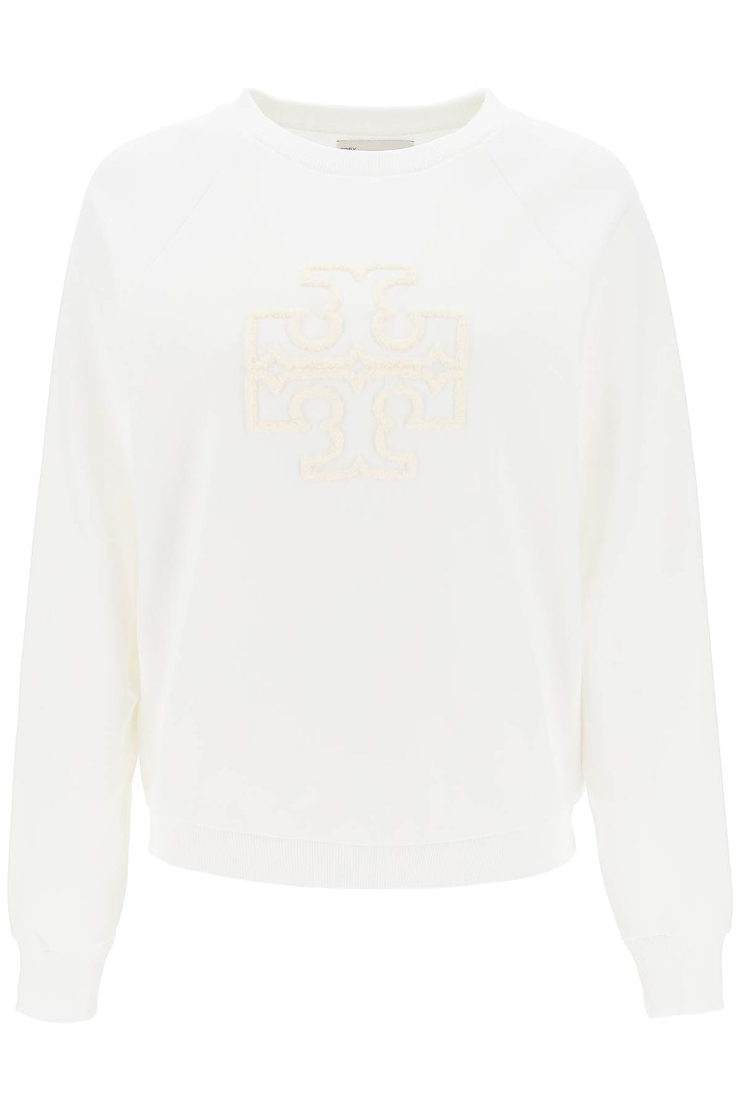 Crew Neck Sweatshirt With T Logo - Tory Burch - Women