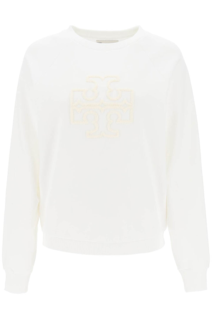 Crew Neck Sweatshirt With T Logo - Tory Burch - Women