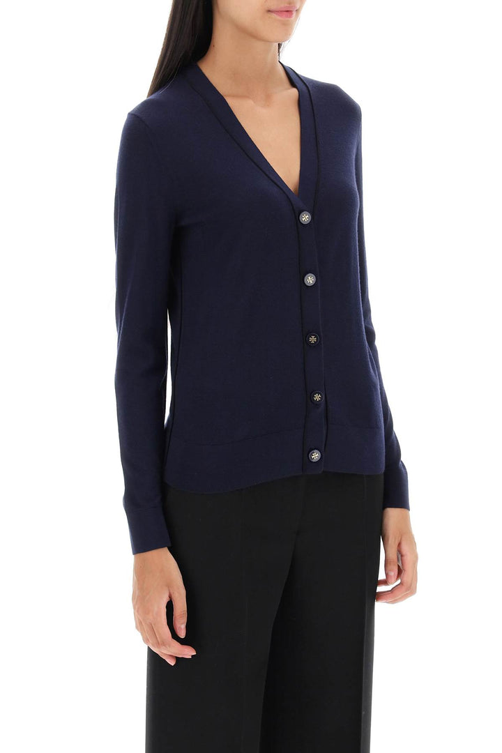 'Simone' Wool And Silk Cardigan - Tory Burch - Women