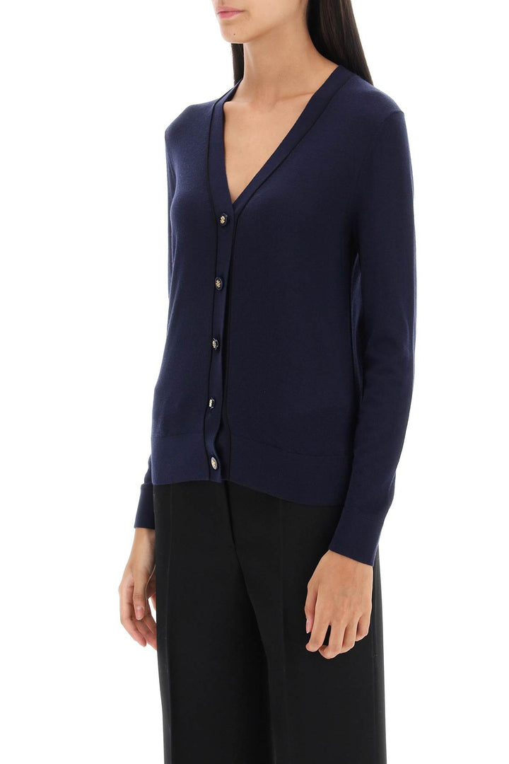 'Simone' Wool And Silk Cardigan - Tory Burch - Women