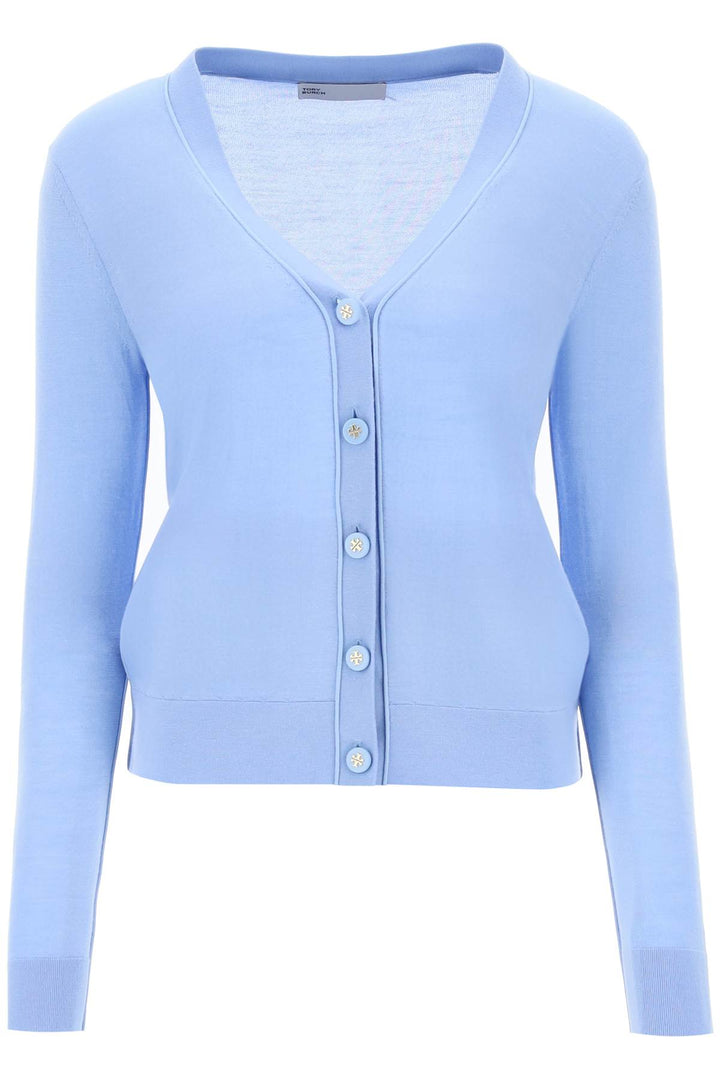 'Simone' Wool And Silk Cardigan - Tory Burch - Women