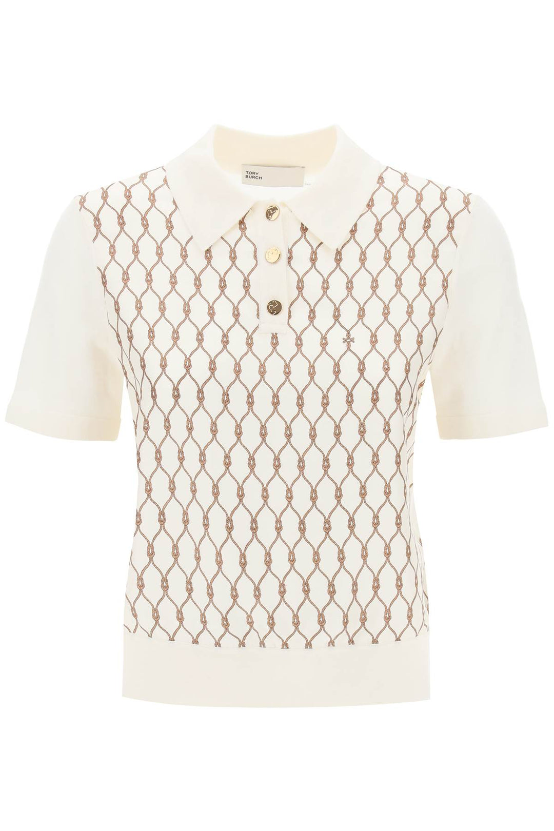 Polo In Lana Merino E Twill Di Seta - Tory Burch - Women