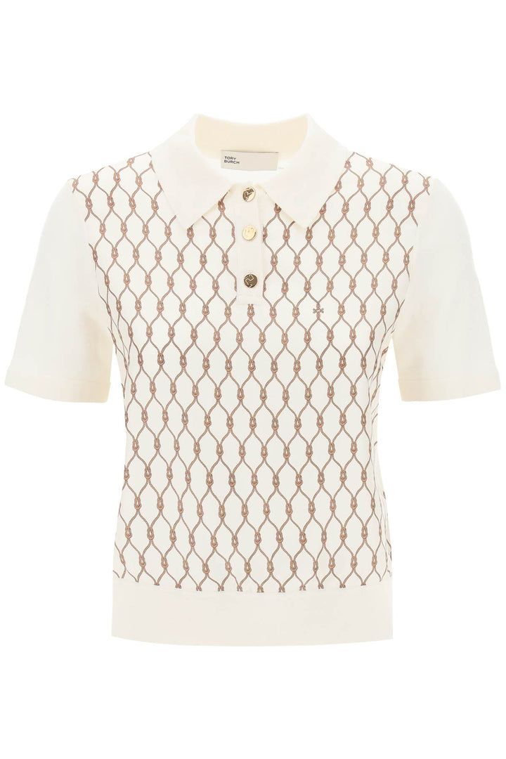 Polo In Lana Merino E Twill Di Seta - Tory Burch - Women