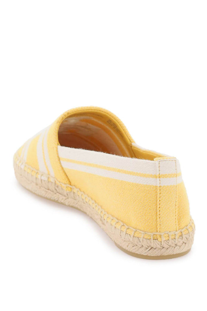 Striped Espadrilles With Double T - Tory Burch - Women