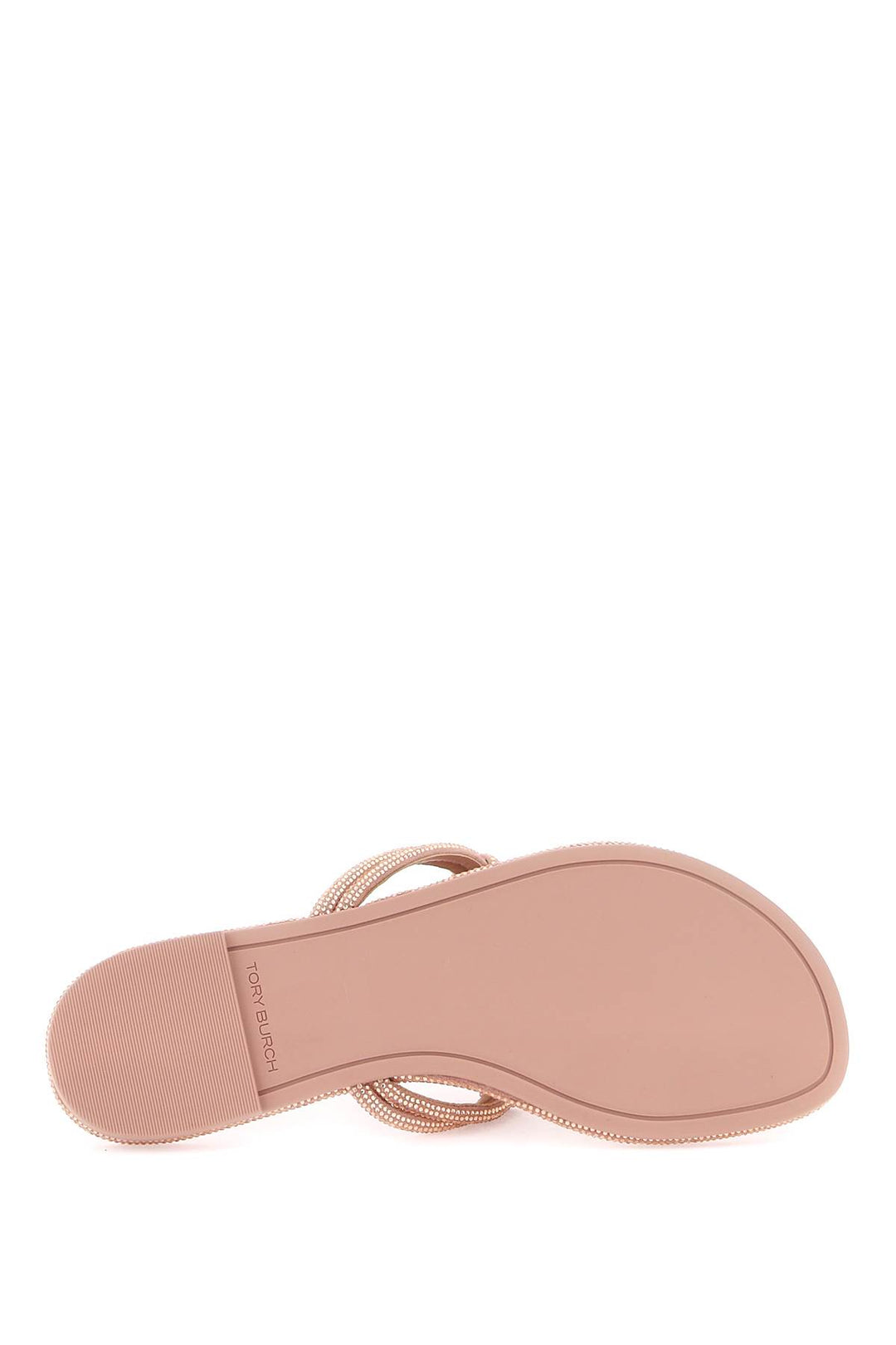 Pavé Leather Thong Sandals - Tory Burch - Women