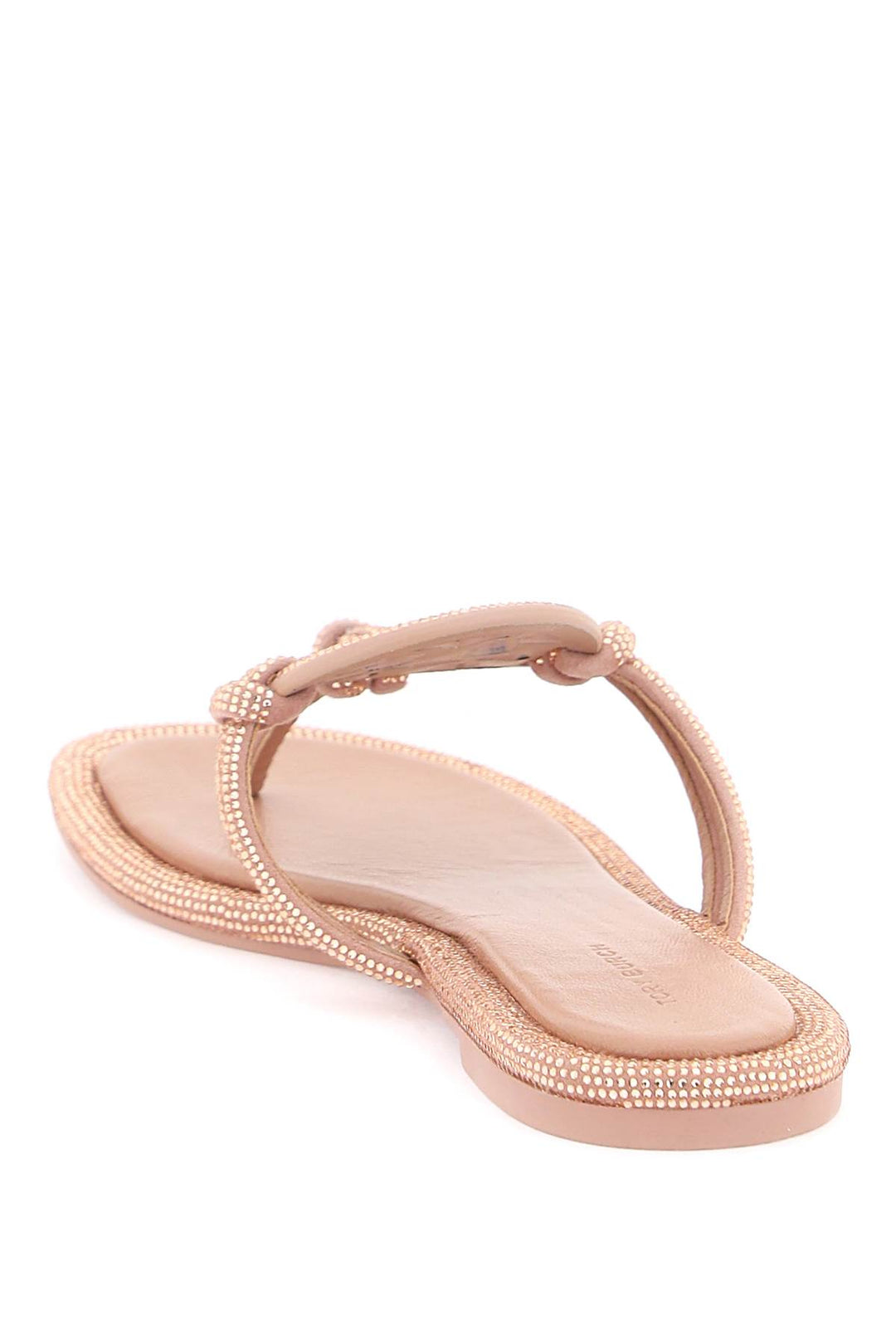 Pavé Leather Thong Sandals - Tory Burch - Women