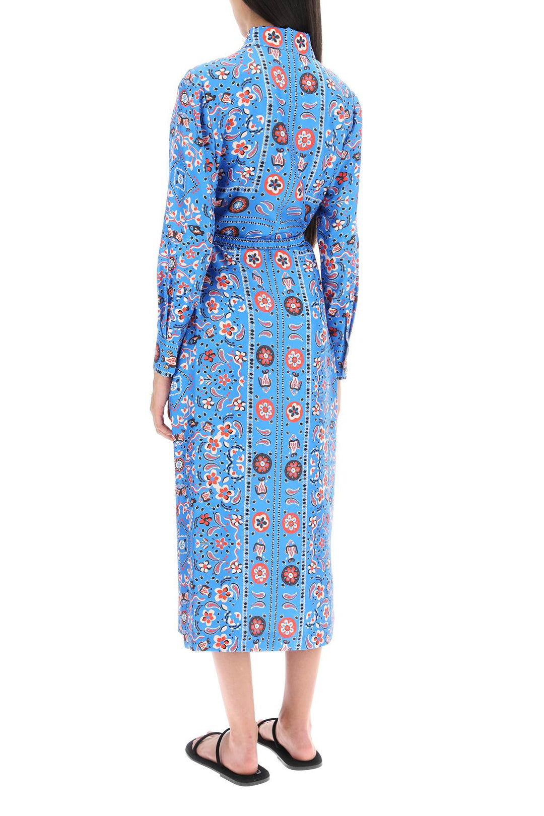 Chemisier Dress In Printed Twill - Tory Burch - Women